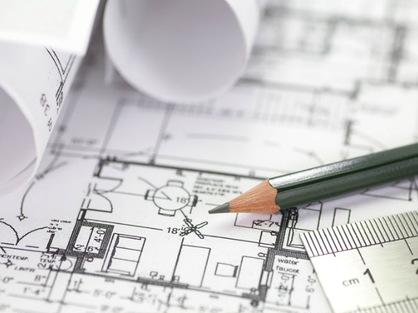 Proje çizimleri ve teknik planlama görseli